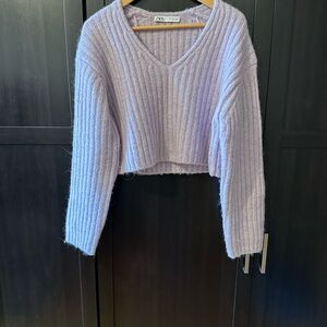 ZARA Cropped Sweater – Size Small 💜
